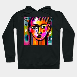 Colourful face Hoodie